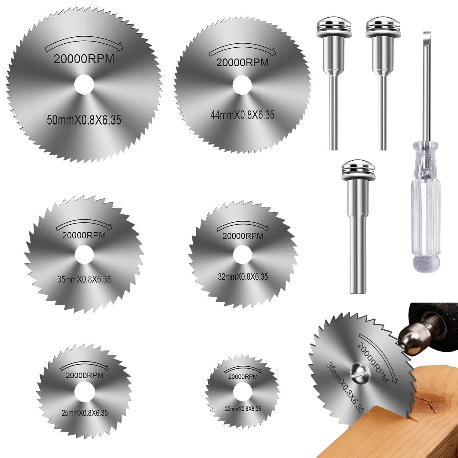 6Pcs HSS Drill Saw Blades for  - Cordless Rotary Tool Kit Accessories review and price