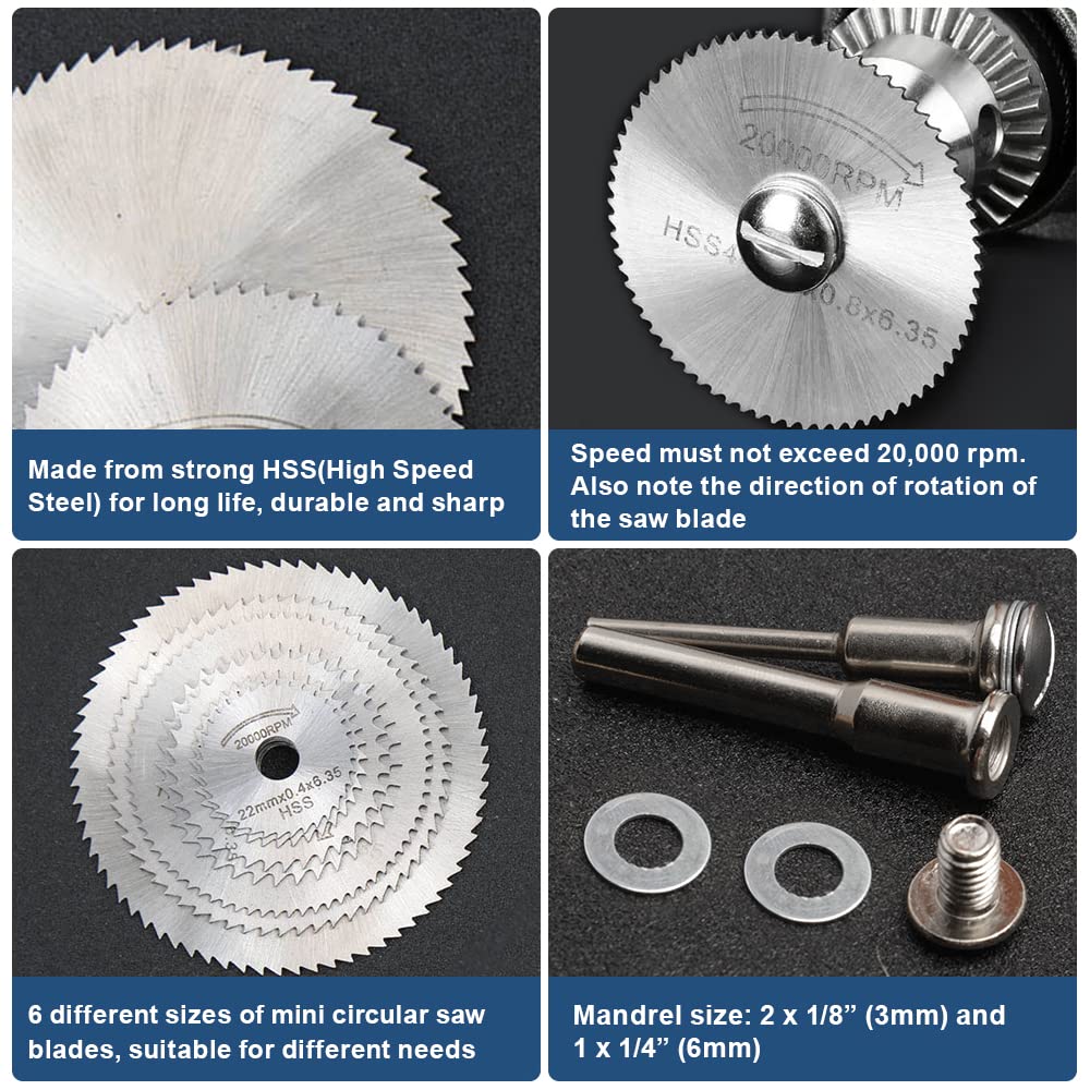 6Pcs HSS Drill Saw Blades for  - Cordless Rotary Tool Kit Accessories review and price