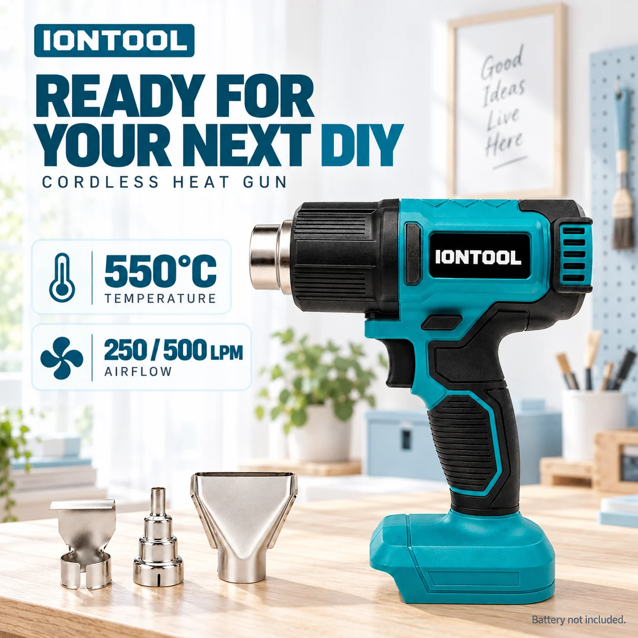 IONTOOL Cordless Heat Gun 550C - Cordless Heat Gun For Shrink Tubing review and price