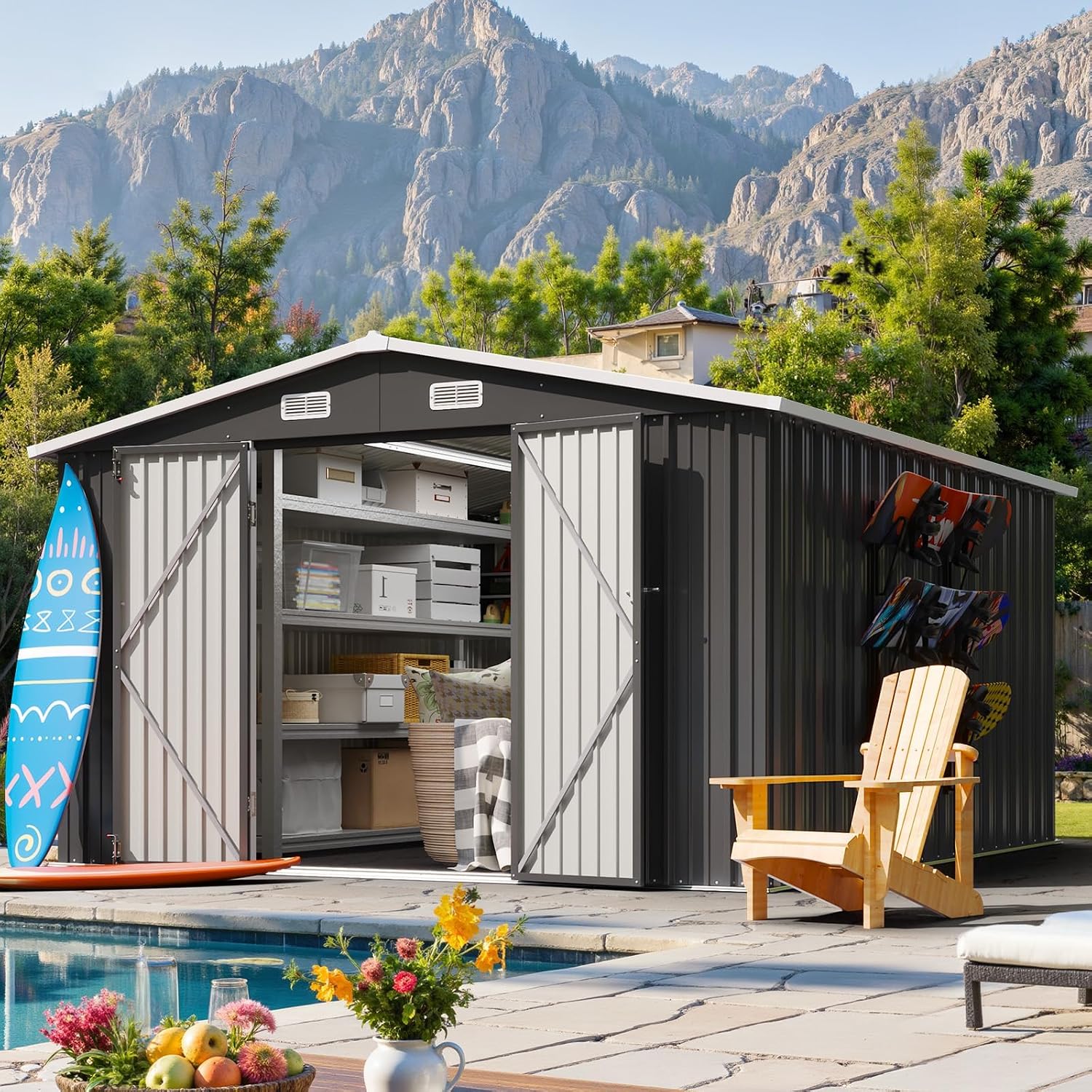 10x12FT Outdoor Storage Shed W - Garden Tools review and price