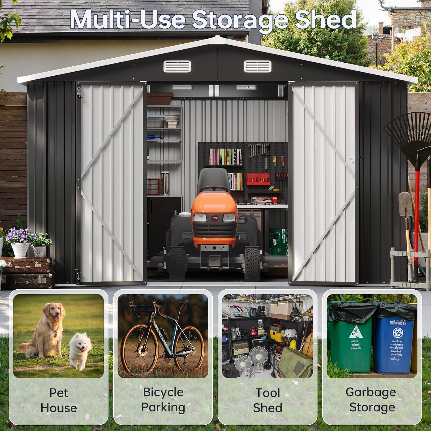 10x12FT Outdoor Storage Shed W - Garden Tools review and price