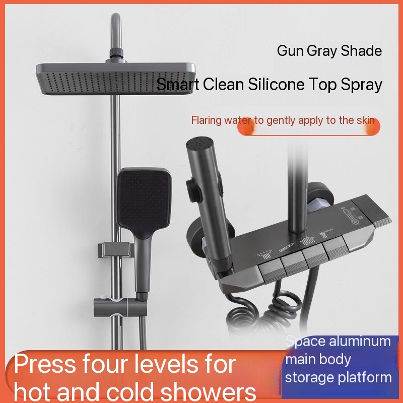 Grey Chrome Bathroom Shower Fa - Plumbing review and price